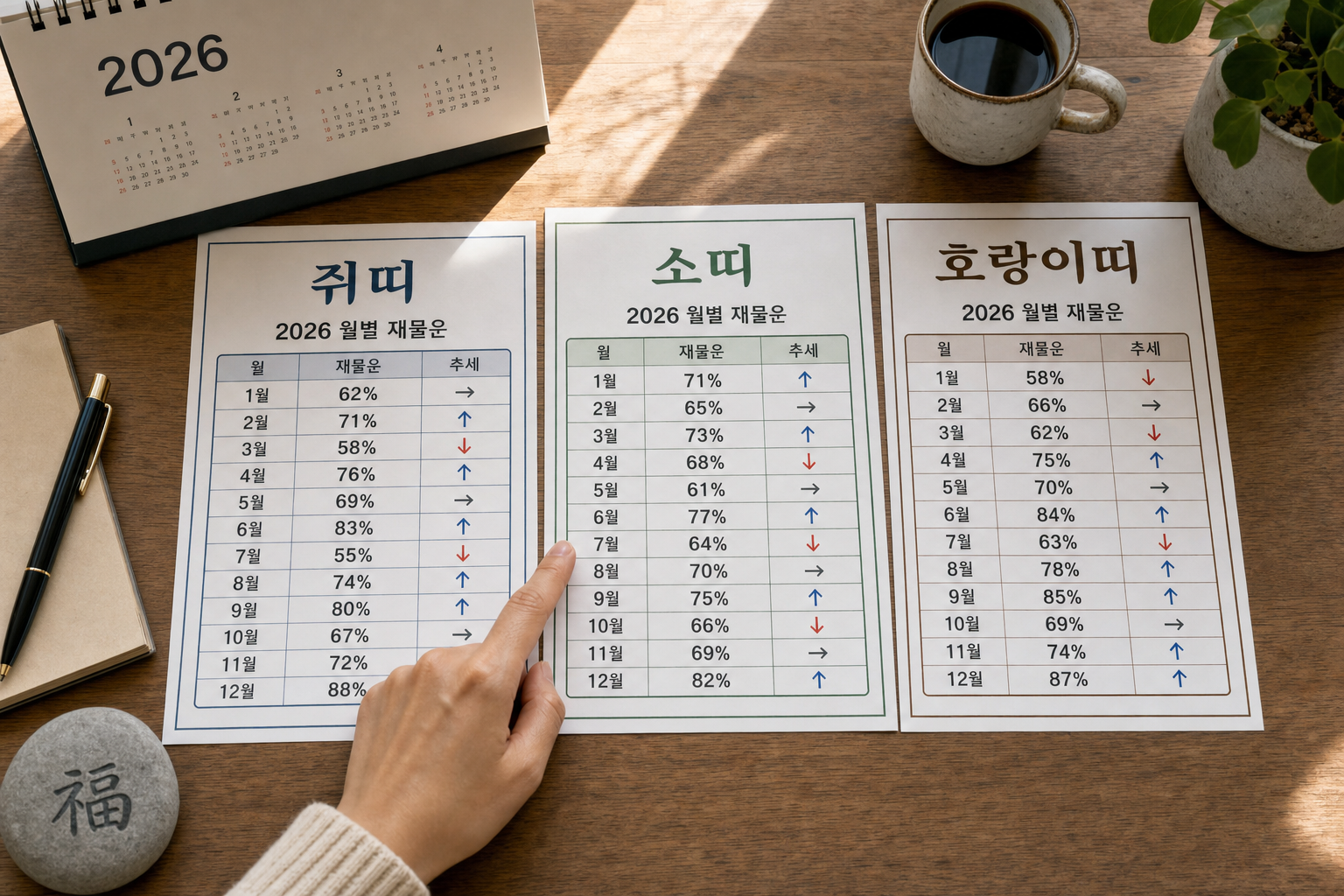 띠별 사주로 알아보는 월별 운세 변화 패턴